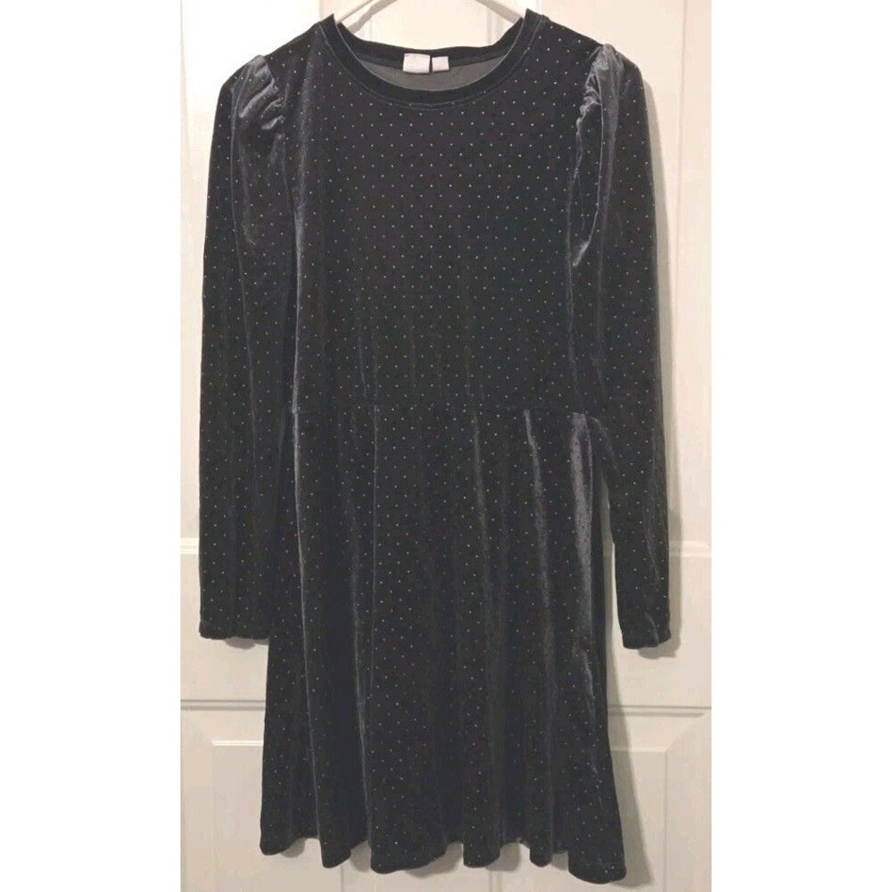 Gap Kids Puff Sleeve Velvet Skater Dress - Size XXL 14-16